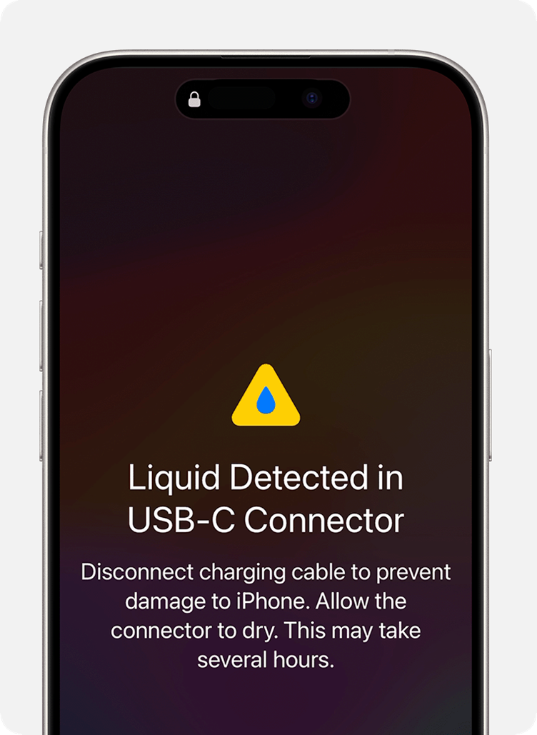 If you see a liquid-detection alert on your iPhone – Apple Support (UK)
