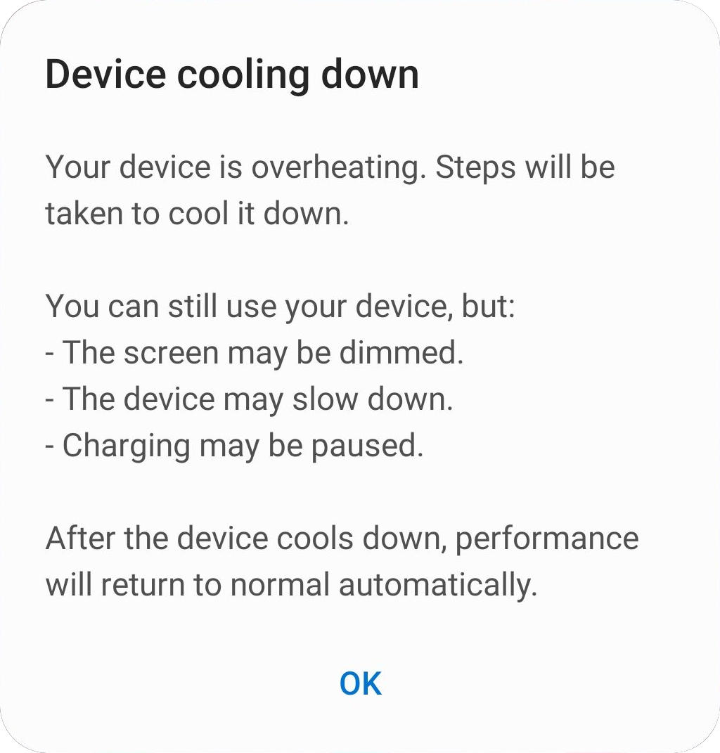 Precaution overheating.